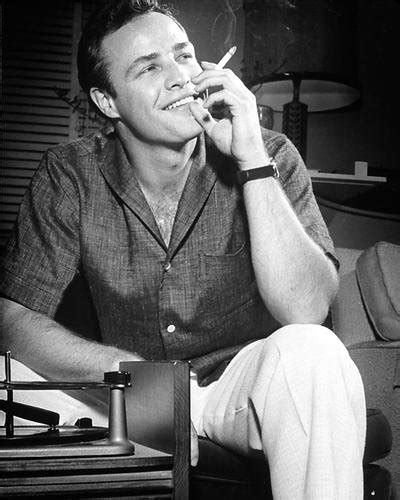 Marlon Brando 8x10 Promotional Photograph Candid 1950s Smoking