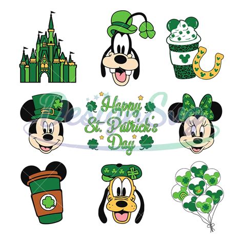 Mickey Friends Kingdom Happy St Patrick Day Svg Designsvg