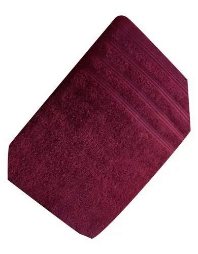 Plain Maroon Cotton Bath Towel For Home Size 30x60inch At Rs 185