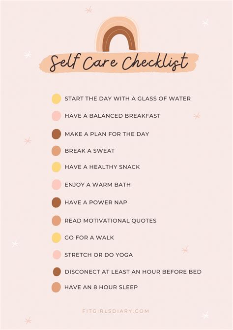 My Self Care Plan Daily Self Care Checklist Favorite Self Care Quotes Self Care Routine