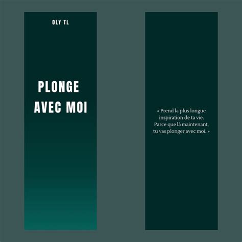 Two Vertical Banners With The Words Plonge Avec Moi In Black And Green