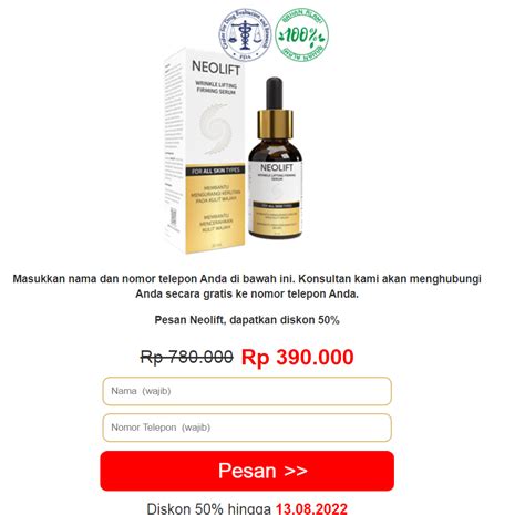 Neolift Serum Ulasan Bahan Harga Efek Samping Asli Manfaat