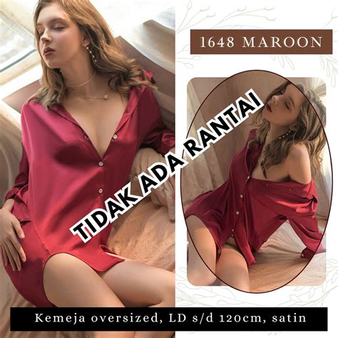 Jual RR1648 RR1649 Sexy Lingerie Kemeja Oversized Baju Dinas Malam