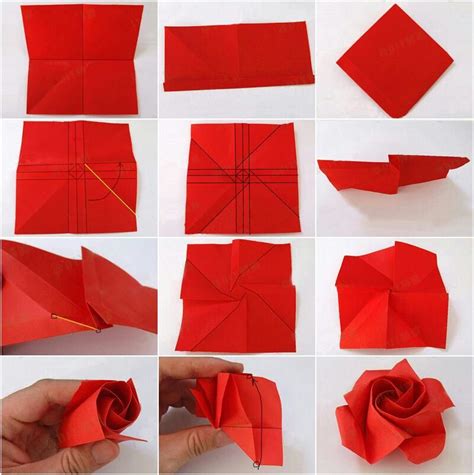 Crafts Paper Crafts Origami Origami Rose Diy Paper Flowers Tutorial