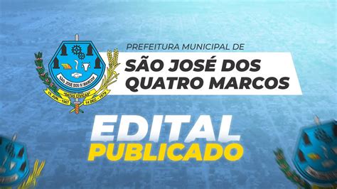 Curso Online Prefeitura S O Jos Dos Quatro Marcos Edital Publicado