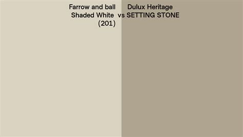 Farrow And Ball Shaded White Vs Dulux Heritage Setting Stone Side