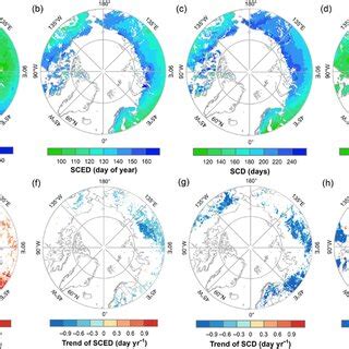 Spatial Distributions Of The Annual Mean And Trends Of Snow Cover Onset