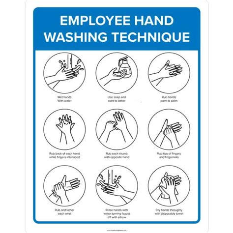 Safety Poster Employee Hand Washing Visual Workplace Inc