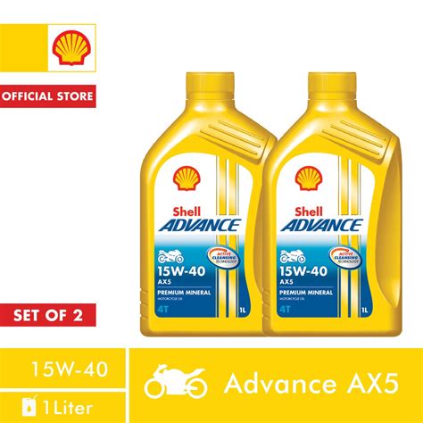 Shell Advance 4t Ax5 15w 40 Slma 1liter Set Of 2 Shopee Philippines