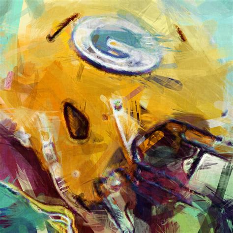 Packers Art Abstract Digital Art By David G Paul