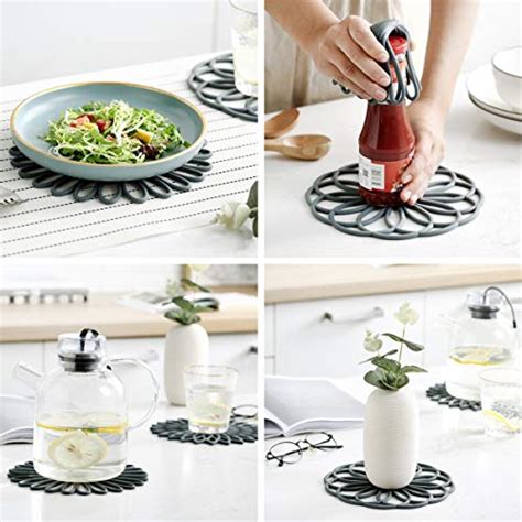 Set Of Silicone Trivet Mat Hot Pot Holder Hot Pads For Table Countertop Trivet For Hot