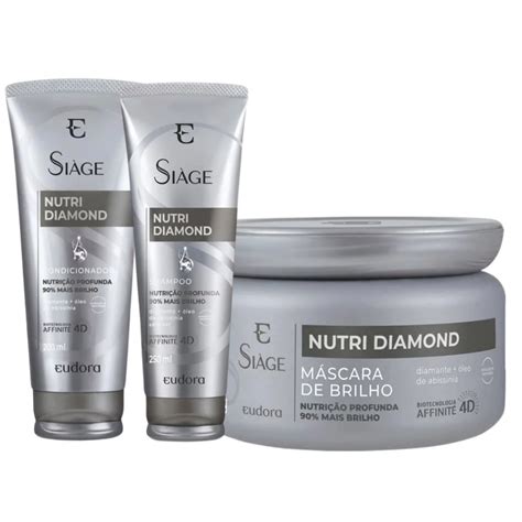 Eudora Kit Si Ge Nutri Diamond Shampoo Condicionador M Scara