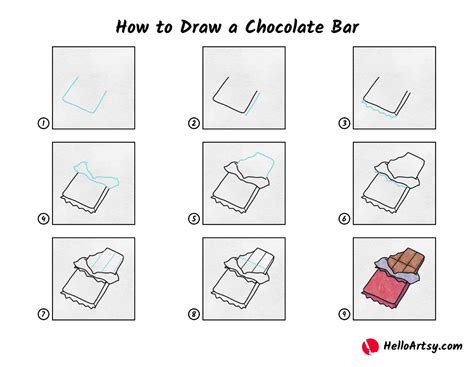 How To Draw A Chocolate Bar Helloartsy