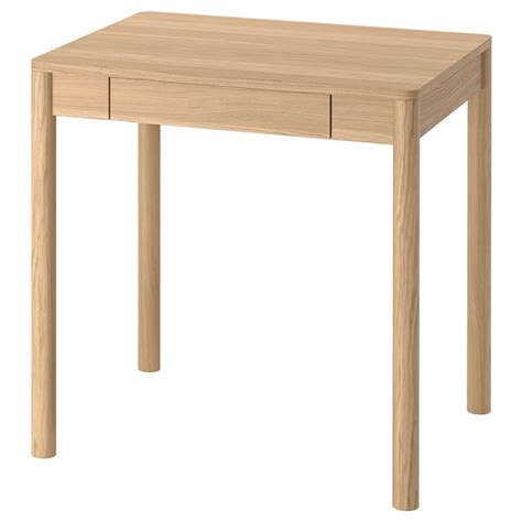 Tonstad Desk Oak Veneer 75x60 Cm Ikea