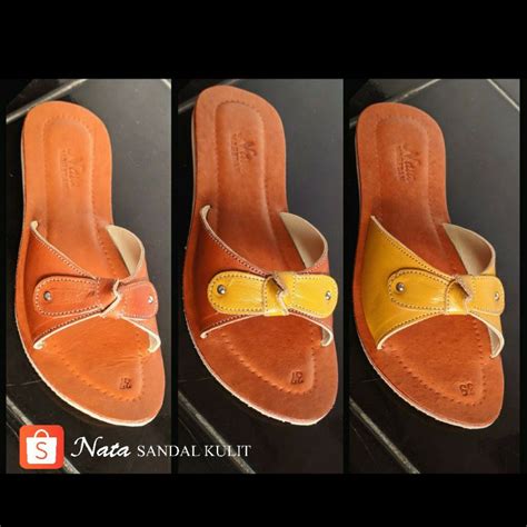 Jual Sandal Kulit Wanita Nata Magetan Shopee Indonesia