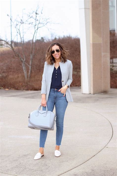 Casual Chic Sweater Blazer And Loafer Mules Lilly Style Casual Chic