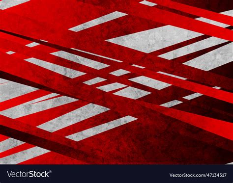 Red and grey geometric abstract grunge background Vector Image