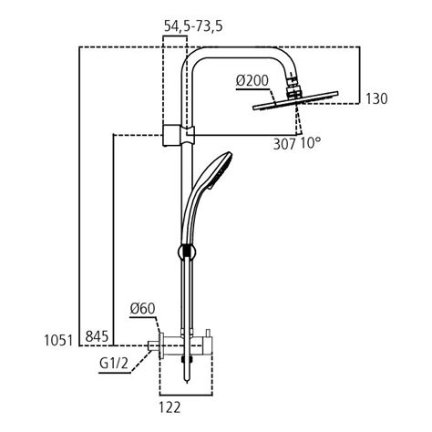 Ideal Standard A5689AA IDEALRAIN DUO Colonna Doccia Senza Miscelatore