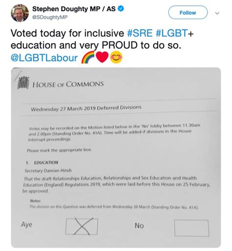 MPs Vote For LGBT Inclusive Compulsory Relationship And Sex Education PinkNews