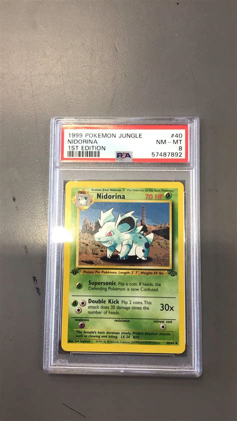 1999 Pokemon Jungle 40 Nidorina Psa 8 Gamestop