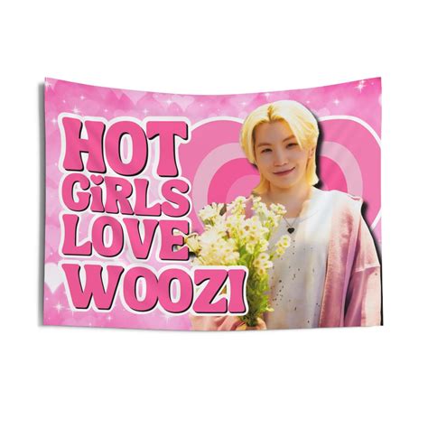 Svt Woozi Hot Girls Concert Banner Seventeen Members Kpop Flag Svt Album Merch Gift Ideas For