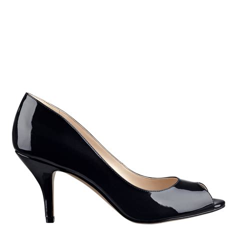 Lyst Nine West Orissa Peep Toe Pumps In Black