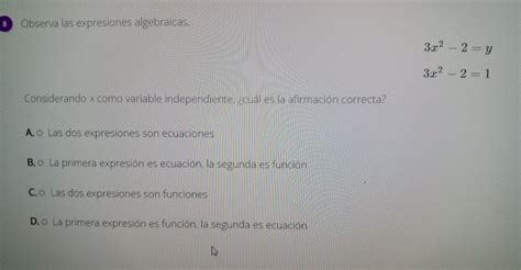 Solved Observa Las Expresiones Algebraicas X Y X