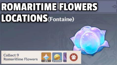 Where To Find Romaritime Flowers Fontaine Genshin Impact YouTube