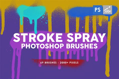 69 Stroke Spray Photoshop Stamp Brushes By Artistmef Thehungryjpeg