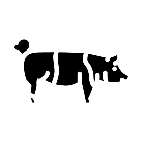 Hampshire Pig Breed Glyph Icon Vector Illustration 32519764 Vector Art