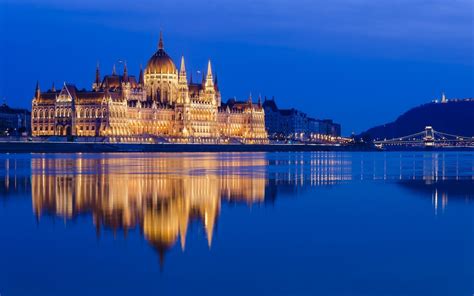 Wallpaper 1680x1050 Px Budapest Capital Chain Bridge City