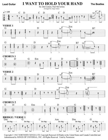 I Want To Hold Your Hand Arr Jorge Juárez By The Beatles Sheet Music