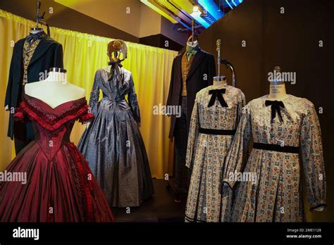 Costumes From The Tv Series Dickinson On Display At The Showstoppers Spectacular Costumes