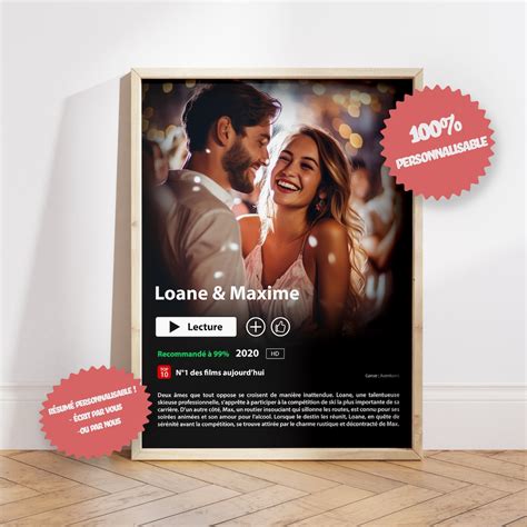 Cadeau Couple Personnalis Affiche Couple Personnalis E Affiche