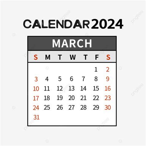 Kalender Maret Hitam Sederhana Maret Kalender Png Dan