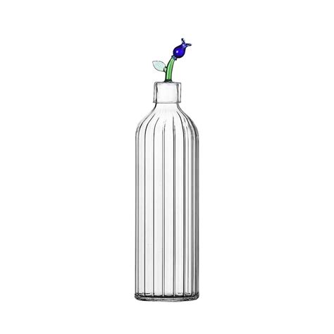 The Botanica Collection Flower Lid Borosilicate Glass Bottle 26cmthe