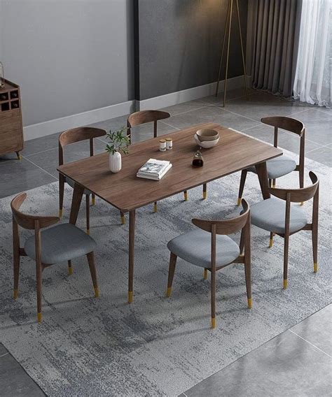 5960us Nordic All Solid Wood Dining Table Light Luxury Furniture