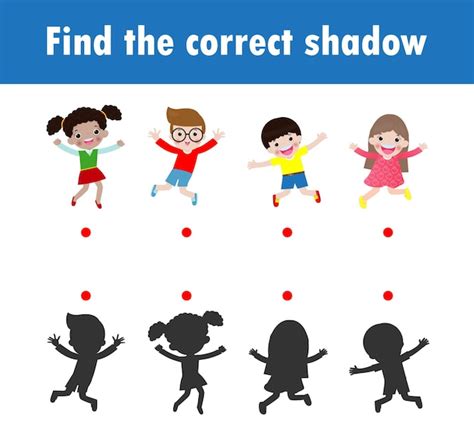 Finden Sie Den Richtigen Schatten Lernspiel F R Kinder Shadow Matching