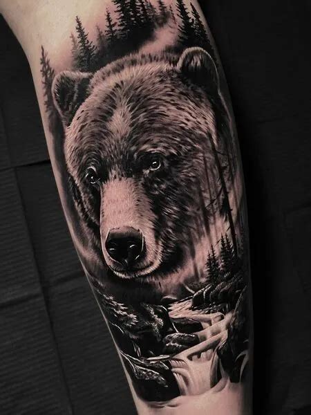 Bear Tattoo | Black bear tattoo, Bear tattoo designs, Bear tattoos