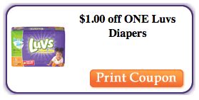 New Luvs diaper Coupon + 12 other baby coupons to print! - Coupon Closet