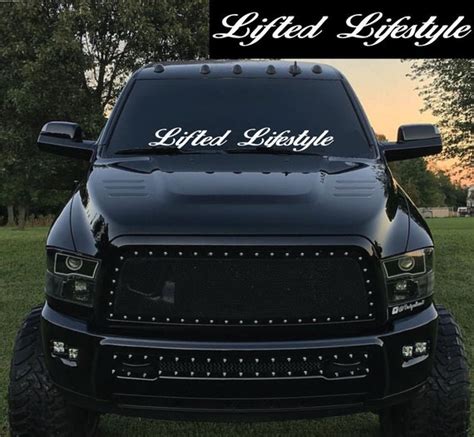 Lifted Lifestyle Truck Windshield Banner Decal Sticker Etsy