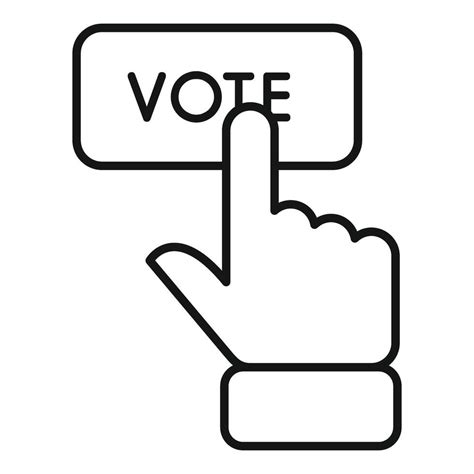 Hand Clicking Vote Button Online Voting Concept 47043212 Vector Art At