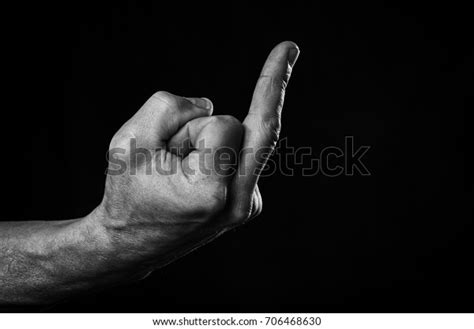 Mans Hand Shows Indecent Gesture Fuck Stock Photo 706468630 Shutterstock