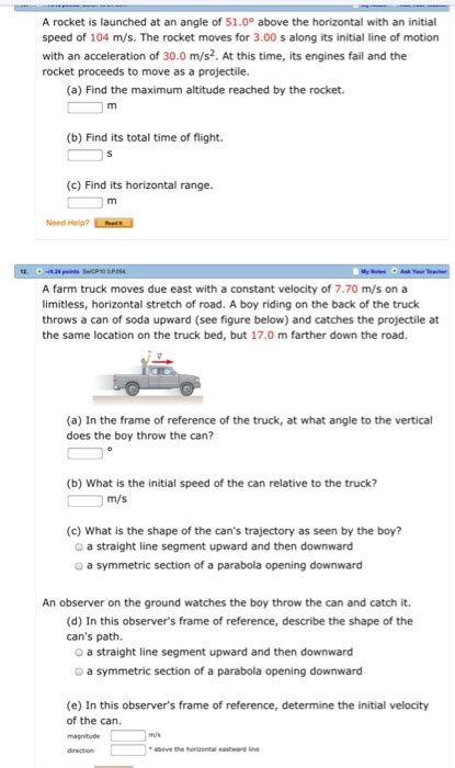 Solved A Rocket Is Launched At An Angle Of Above The Chegg