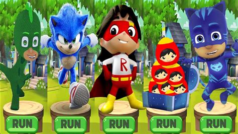 Tag With Ryan Pj Masks CatBoy And Gekko Vs Sonic Dash Vs Super Titan