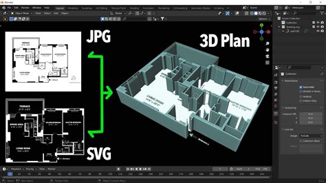 How To Turn Image To 3D Floor Plan Blender YouTube