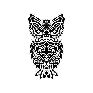 Owl Tattoo Good For Prints Isolated Vector Wisdom Illustration Line ...