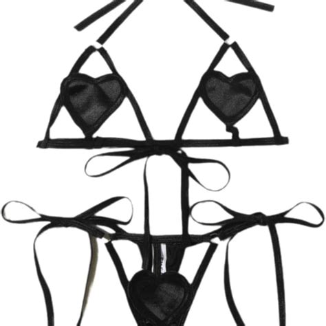 VicSec Sexy Lingerie Strappy Harness Bra Pantie Depop