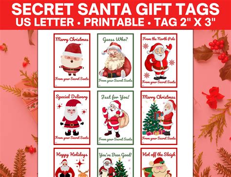 Secret Santa Gift Tags Printable From Santa Gift Tags Santa Gift Tag