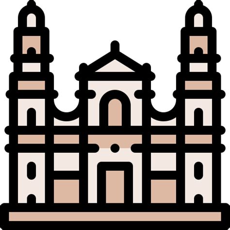 Icono De Catedral Primada Detailed Rounded Lineal Color